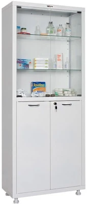 Шкаф медицинский металлический Hilfe МД 2 1670/SG Шкаф медицинский металлический Hilfe МД 2 1670/SG