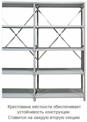 Стеллаж металлический ТСУ 2.7.2.5-150